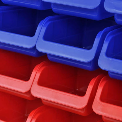 Pannelli Porta Attrezzi da Parete 2 pz Blu e Rosso | homemem39