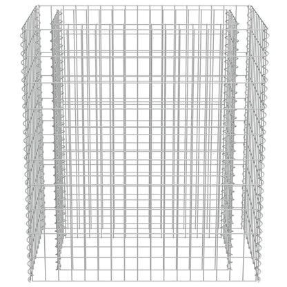 Gabbione Letto Rialzato in Acciaio Zincato 90x50x100 cm - homemem39