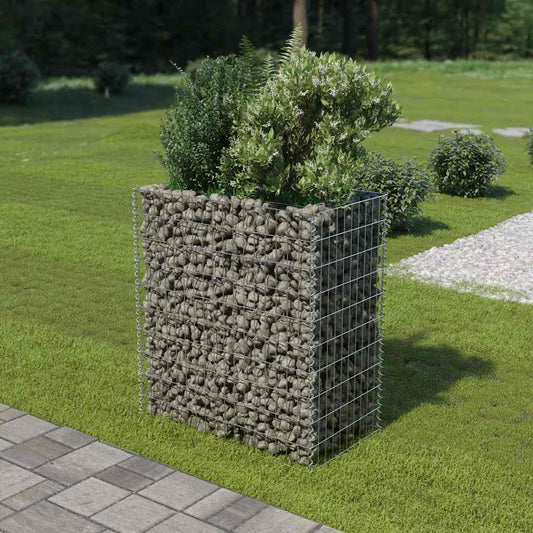 Gabbione Letto Rialzato in Acciaio Zincato 90x50x100 cm - homemem39