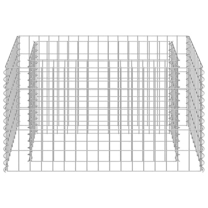 Gabbione Letto Rialzato in Acciaio Zincato 90x50x50 cm - homemem39