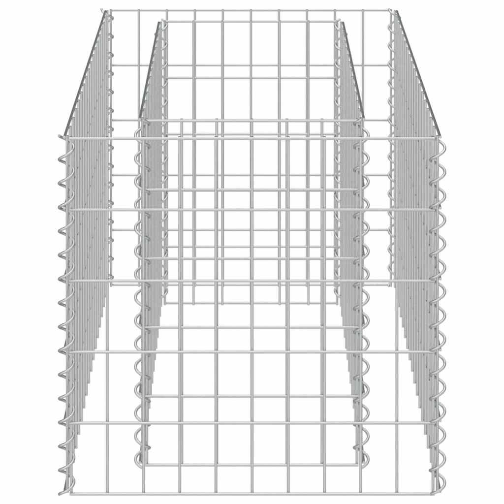 Gabbione Letto Rialzato in Acciaio Zincato 90x50x50 cm - homemem39