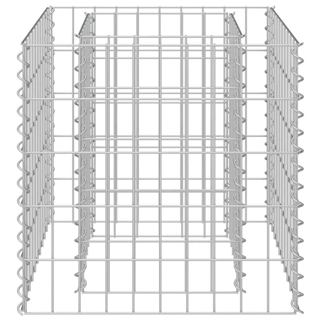 Gabbione Letto Rialzato in Acciaio Zincato 50x50x50 cm | homemem39