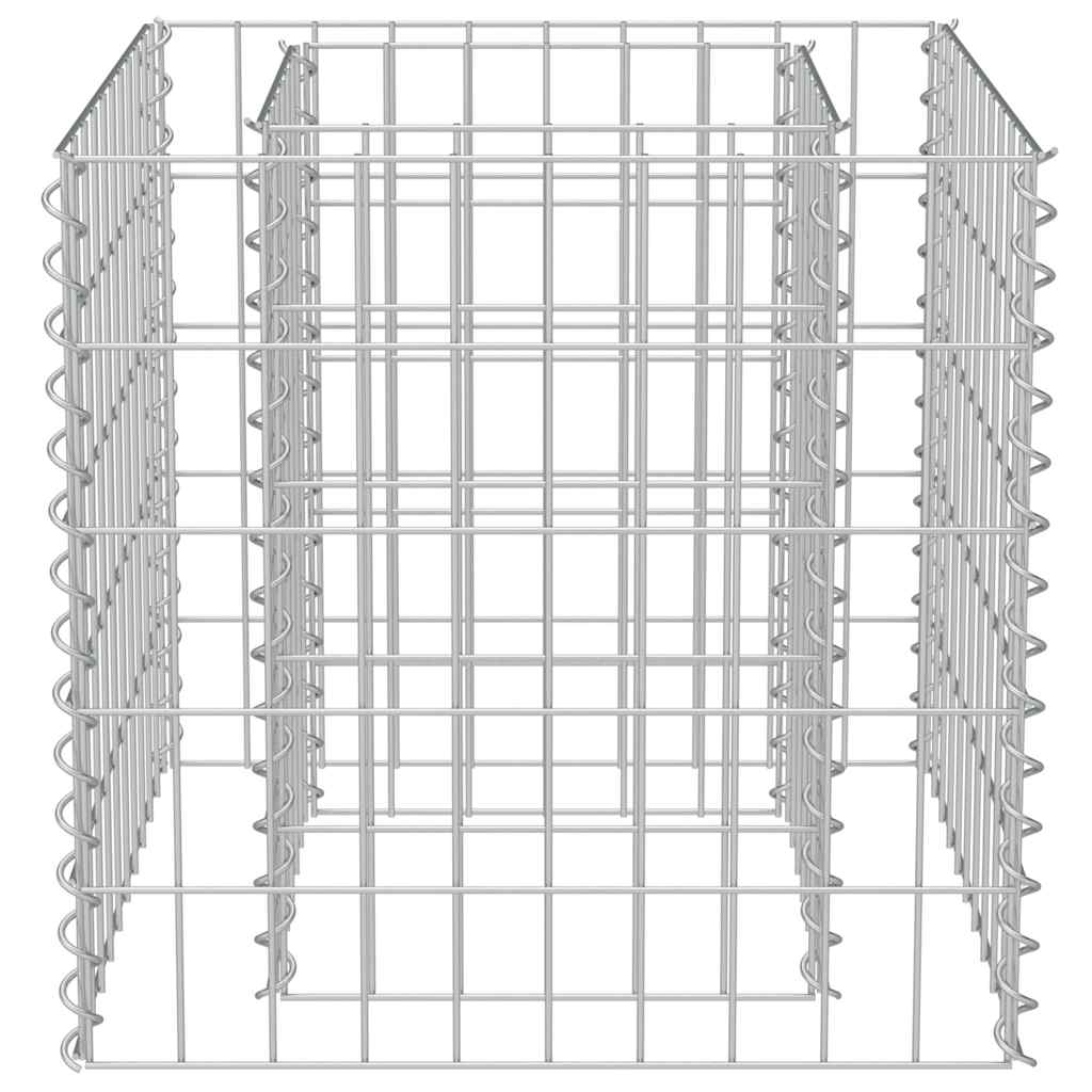 Gabbione Letto Rialzato in Acciaio Zincato 50x50x50 cm - homemem39