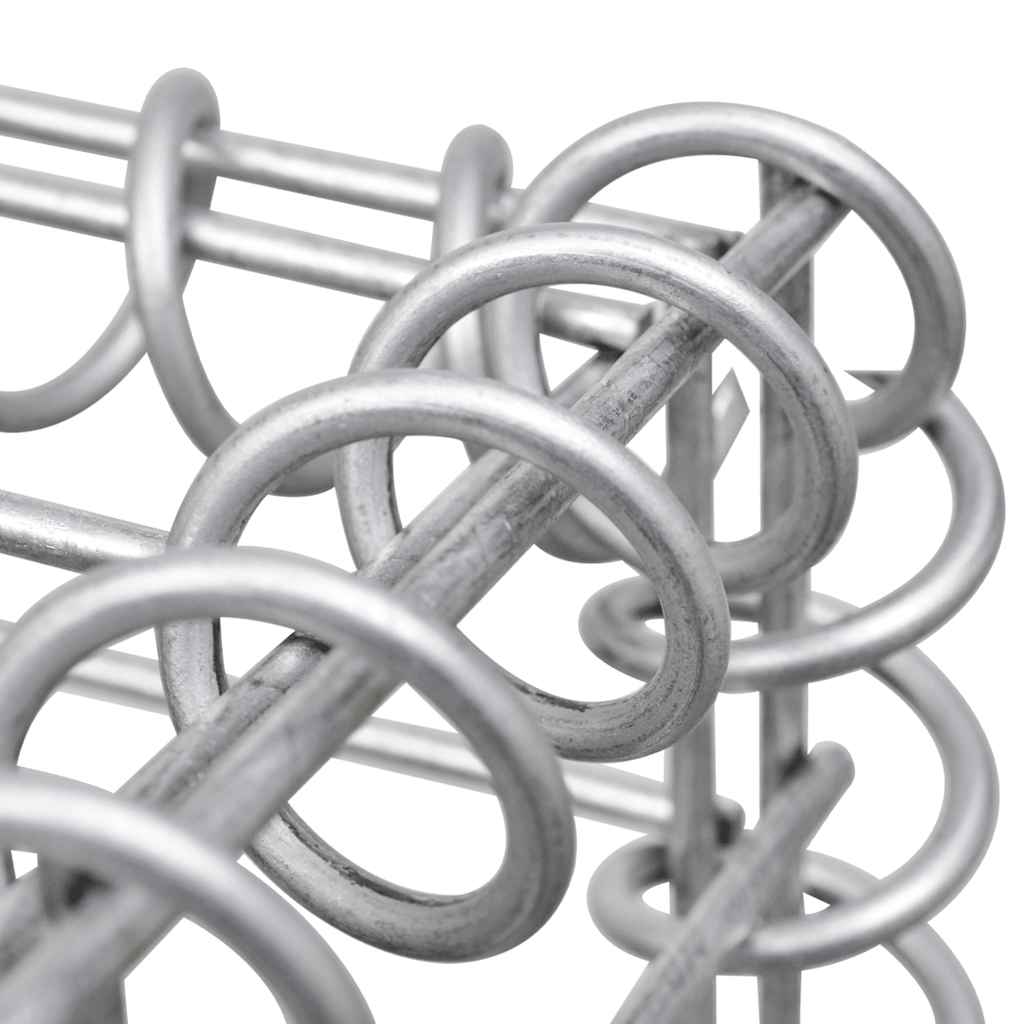 Gabbione Letto Rialzato in Acciaio Zincato 50x50x50 cm | homemem39