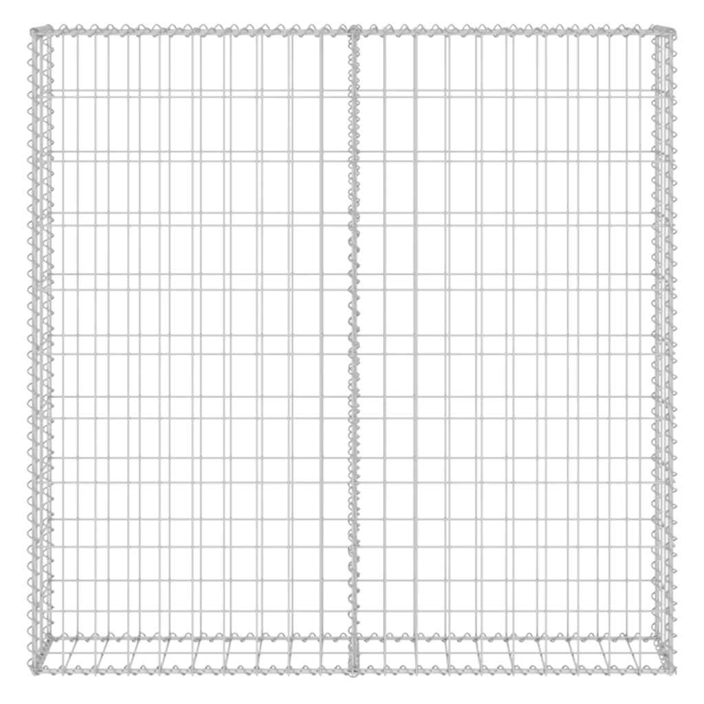 Gabbione in Acciaio Zincato Coperto 80x20x100 cm - homemem39