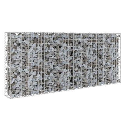 Gabbione con Copertura in Acciaio Zincato 200x20x85 cm | homemem39
