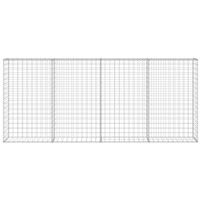 Gabbione con Copertura in Acciaio Zincato 200x20x85 cm | homemem39