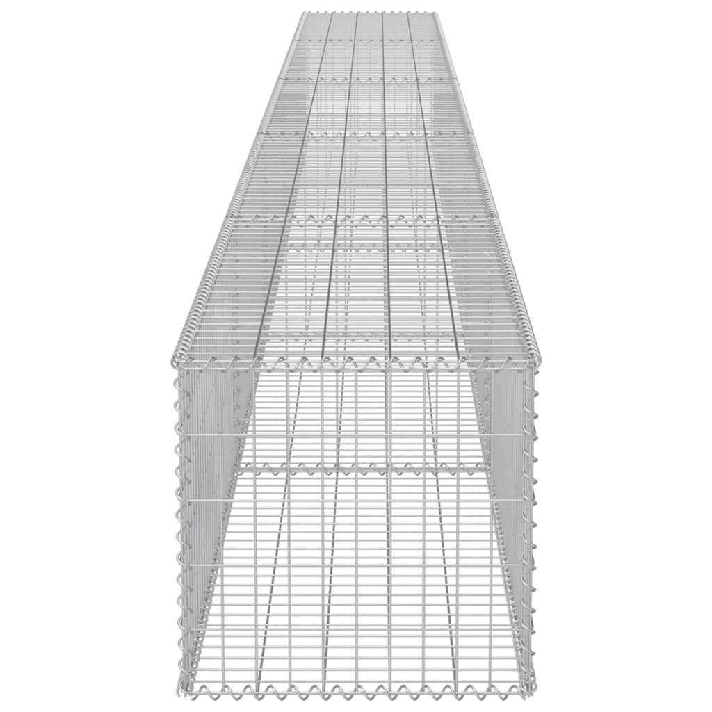 Gabbione con Copertura in Acciaio Zincato 600x50x50 cm | homemem39
