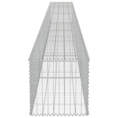 Gabbione con Copertura in Acciaio Zincato 600x50x50 cm | homemem39