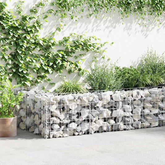 Gabbione con Copertura in Acciaio Zincato 600x50x50 cm | homemem39