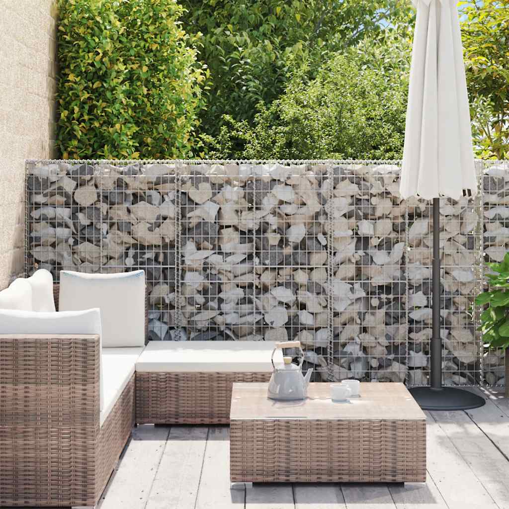 Gabbione con Copertura in Acciaio Zincato 600x50x150 cm | homemem39