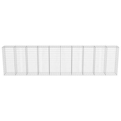Gabbione con Copertura in Acciaio Zincato 600x50x150 cm | homemem39