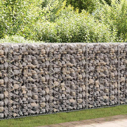 Gabbione con Copertura in Acciaio Zincato 600x30x150 cm | homemem39