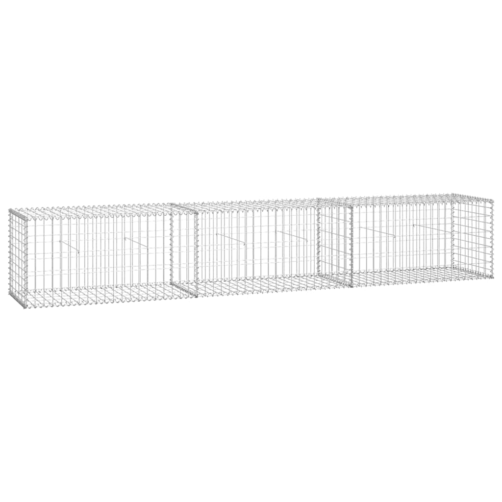 Gabbione con Copertura in Acciaio Zincato 300x50x50 cm | homemem39