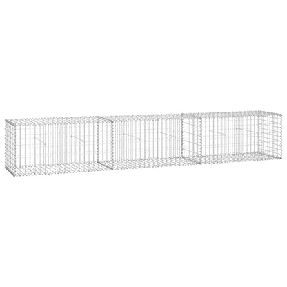 Gabbione con Copertura in Acciaio Zincato 300x50x50 cm | homemem39