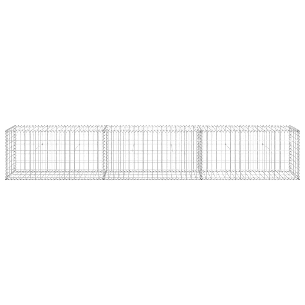 Gabbione con Copertura in Acciaio Zincato 300x50x50 cm | homemem39