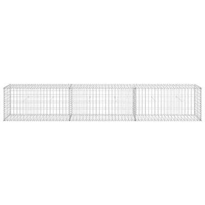 Gabbione con Copertura in Acciaio Zincato 300x50x50 cm | homemem39