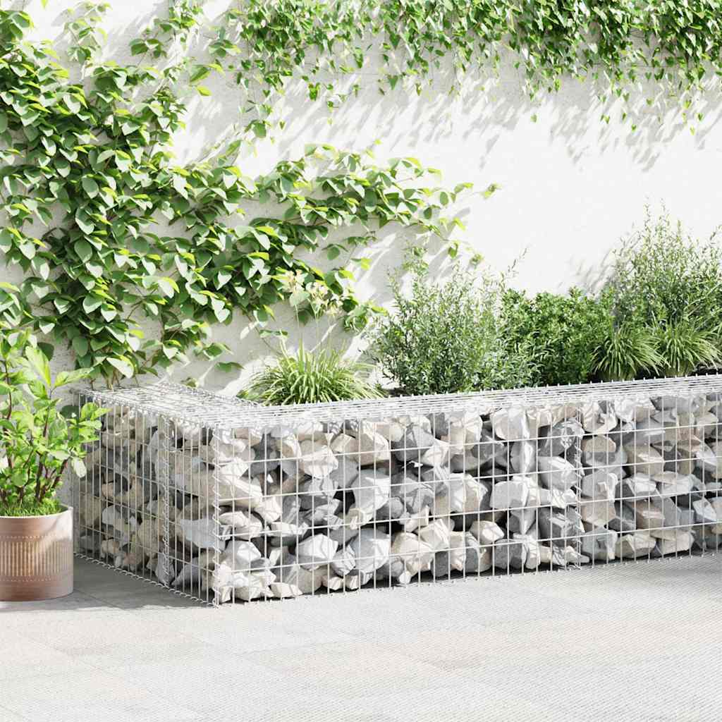 Gabbione con Copertura in Acciaio Zincato 300x50x50 cm | homemem39