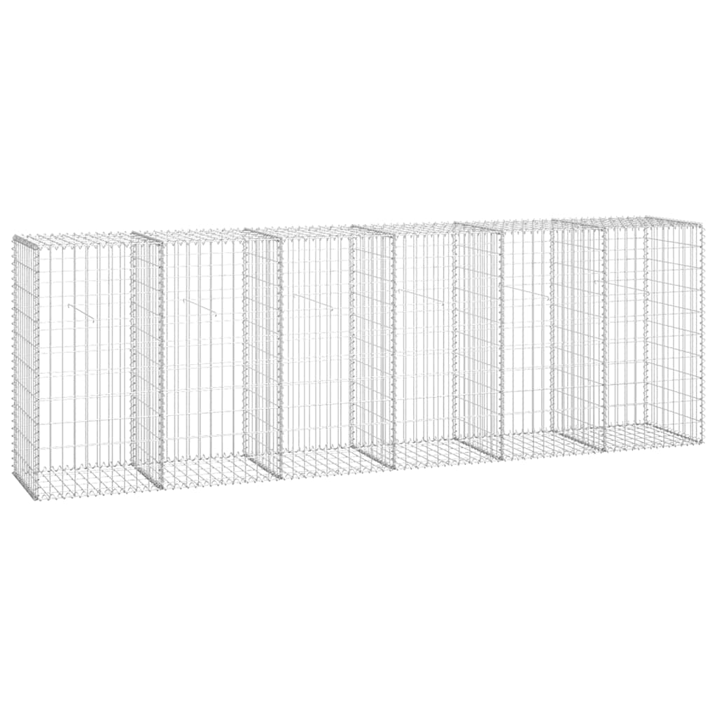 Gabbione con Copertura in Acciaio Zincato 300x50x100 cm | homemem39
