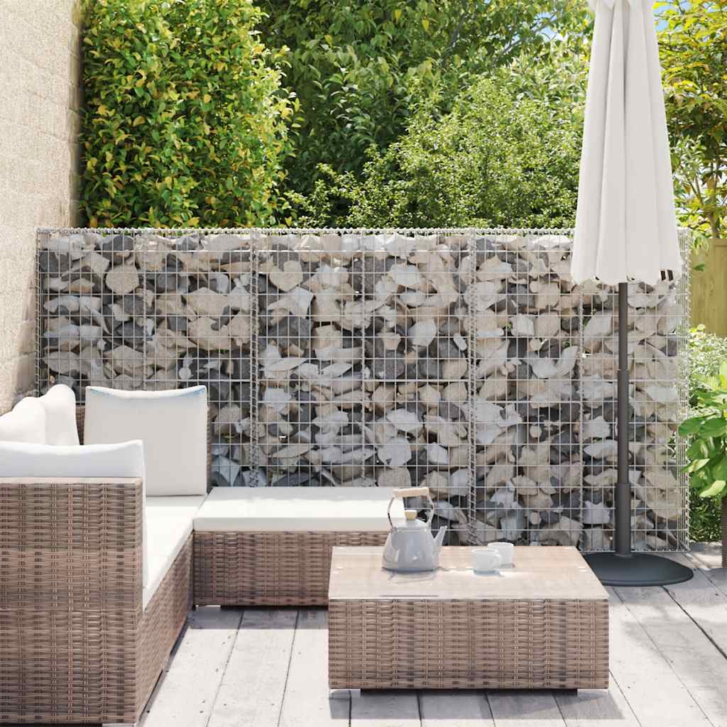 Gabbione con Copertura in Acciaio Zincato 300x50x150 cm | homemem39