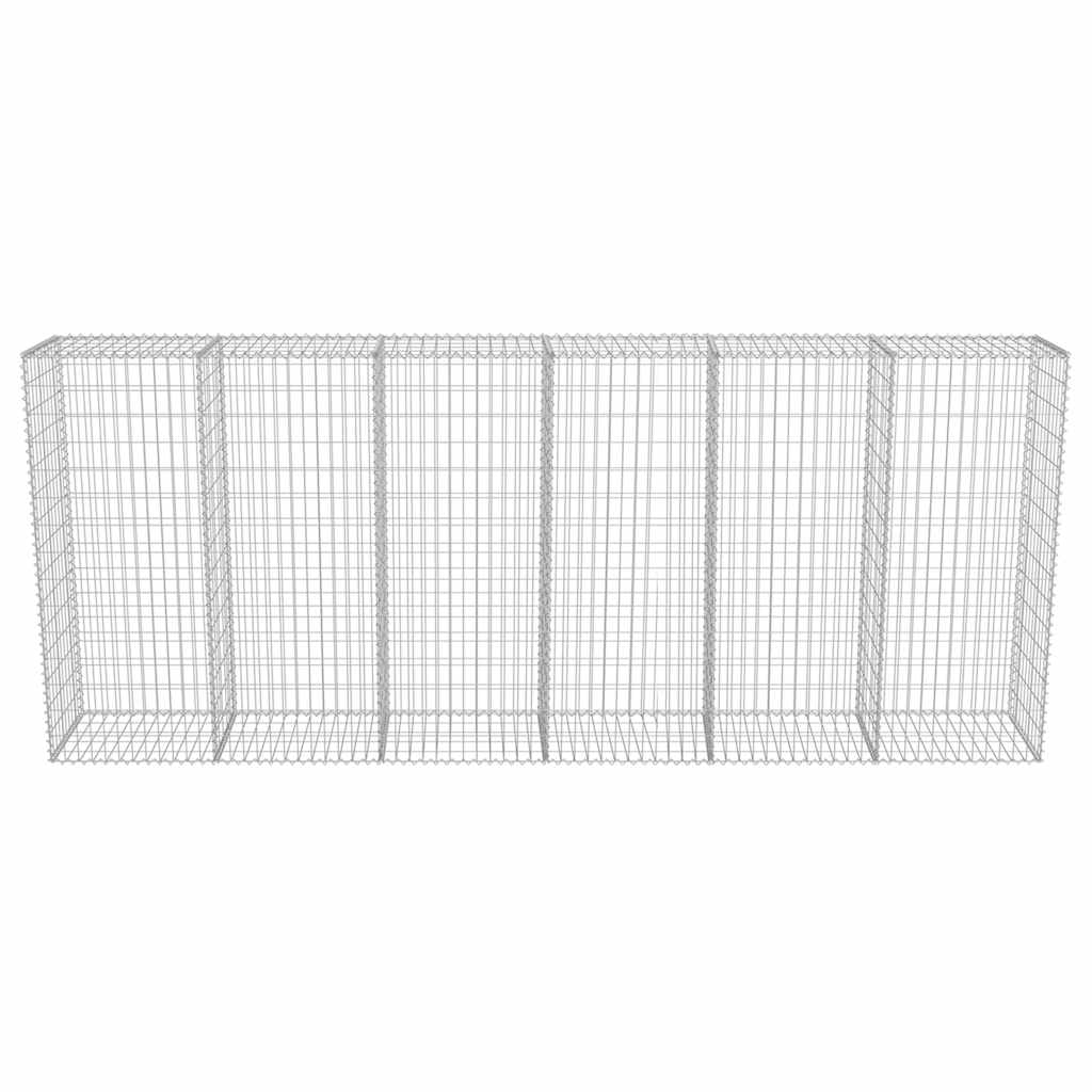 Gabbione con Copertura in Acciaio Zincato 300x50x150 cm | homemem39