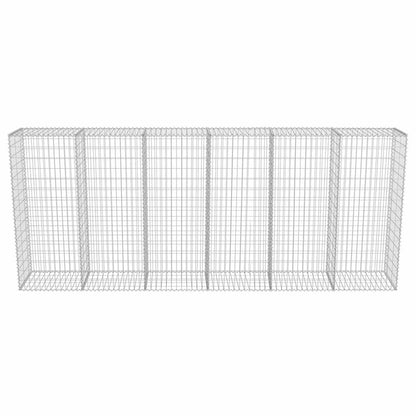 Gabbione con Copertura in Acciaio Zincato 300x50x150 cm | homemem39