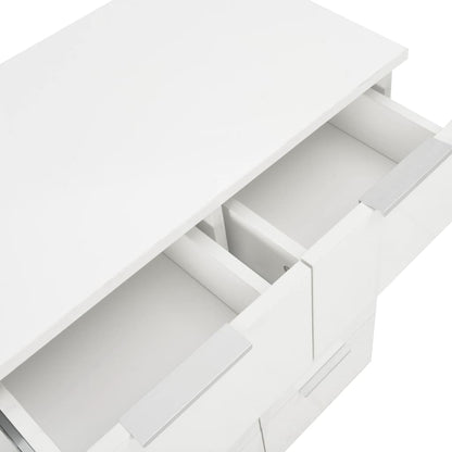 Credenza Bianco Lucido 60x35x80 cm in Legno Multistrato - homemem39