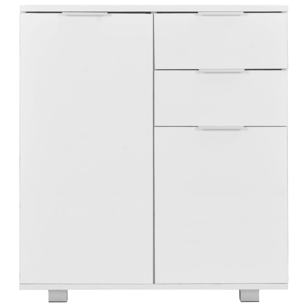 Credenza con Finitura Lucida Bianca 71x35x80 cm in Truciolato - homemem39