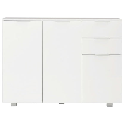 Credenza Bianco Lucido 107x35x80,5 cm - homemem39