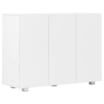 Credenza Bianco Lucido 107x35x80,5 cm - homemem39