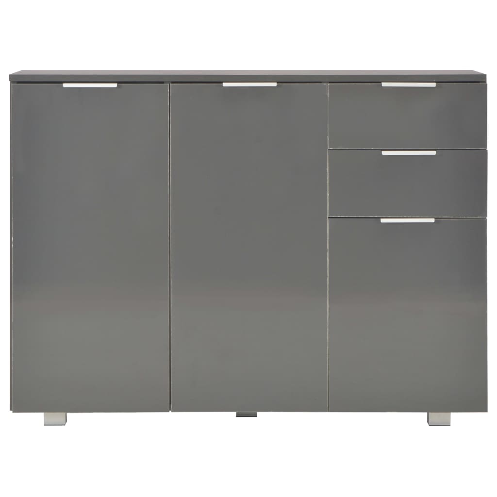 Credenza Grigio Lucido 107x35x80,5 cm - homemem39