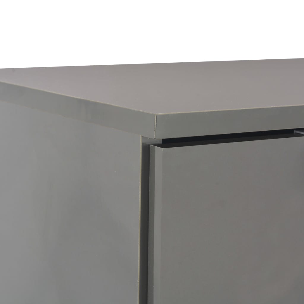 Credenza Grigio Lucido 107x35x80,5 cm - homemem39