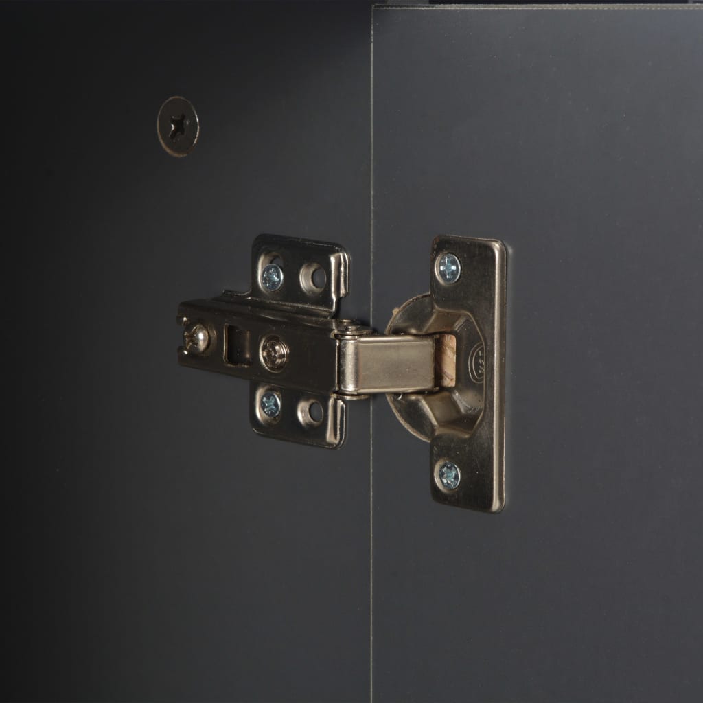 Credenza Grigio Lucido 107x35x80,5 cm - homemem39