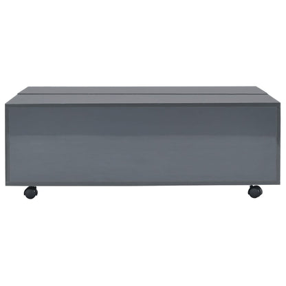 Tavolino da Salotto Grigio Lucido 100x100x35 cm | homemem39
