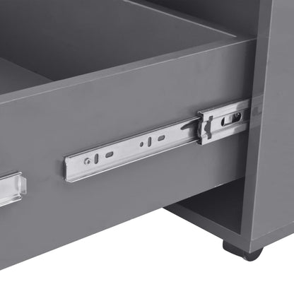 Tavolino da Salotto Grigio Lucido 100x100x35 cm | homemem39