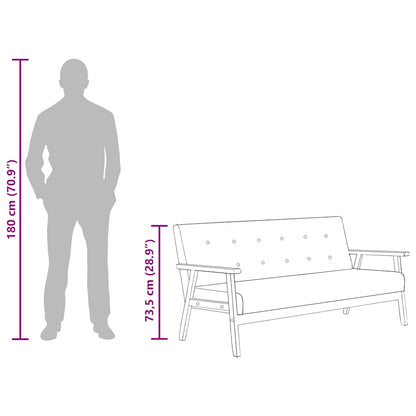 Divano a 3 Posti Nero in Similpelle - homemem39
