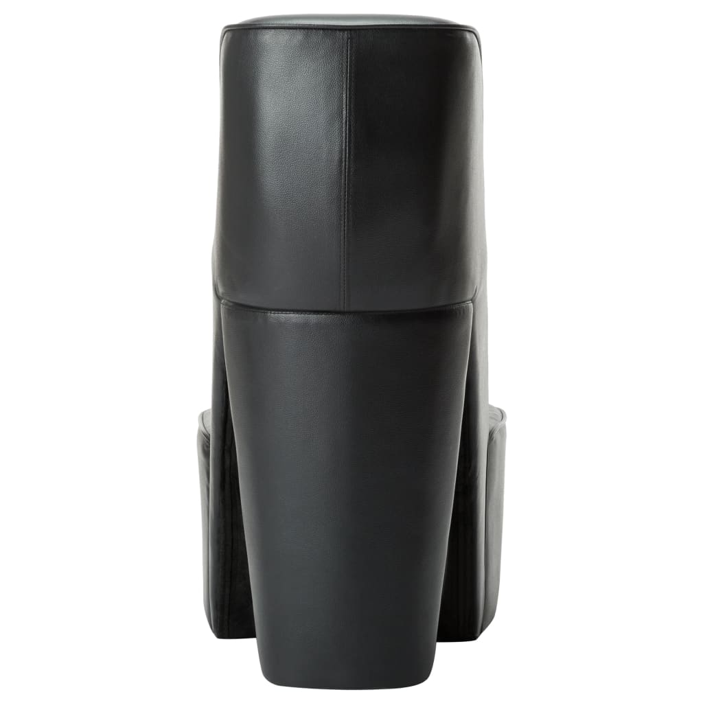 Poltrona a Forma di Scarpa con Tacco in Similpelle Nera - homemem39