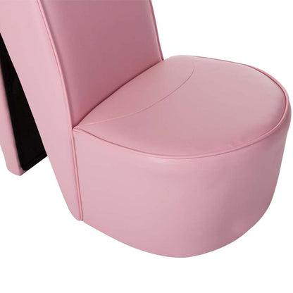 Poltrona a Forma di Scarpa con Tacco in Similpelle Rosa | homemem39