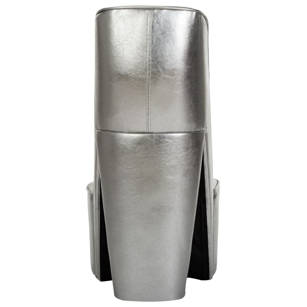 Poltrona a Forma di Scarpa con Tacco in Similpelle Argento - homemem39