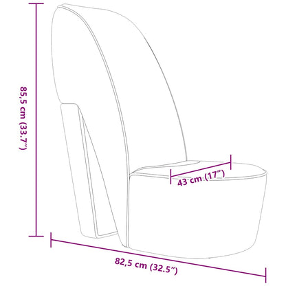 Poltrona a Forma di Scarpa con Tacco in Similpelle Argento