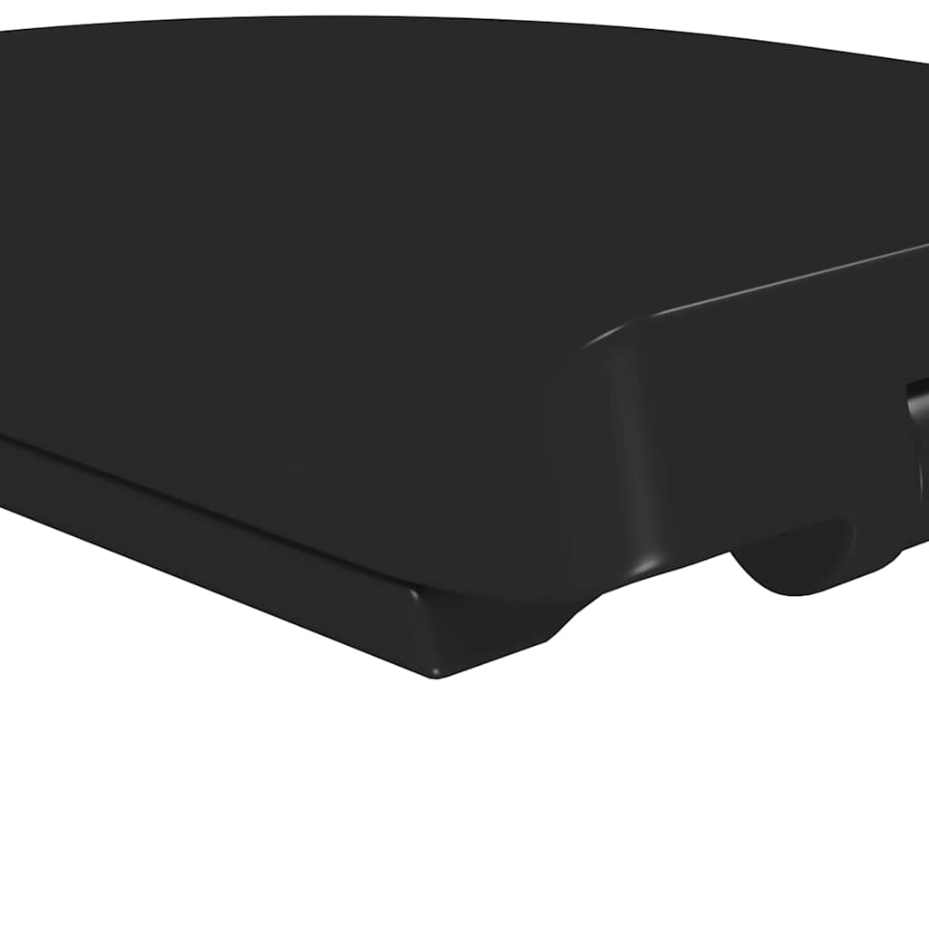 Schwarzer, gepolsterter Toilettensitz mit Schnellverschluss