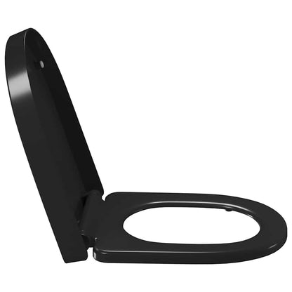 Black Quick Release Cushioned Toilet Seat