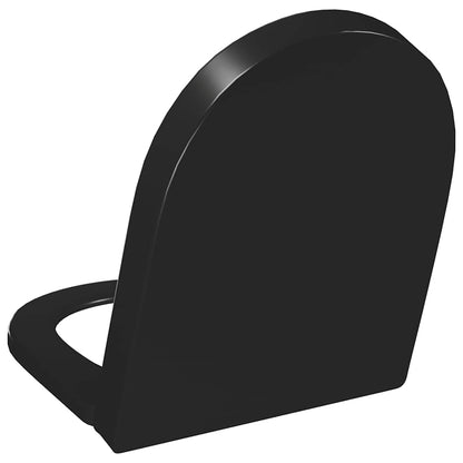 Black Quick Release Cushioned Toilet Seat