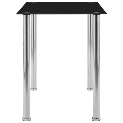 Tavolo da Pranzo Nero 120x60x75 cm in Vetro Temperato | homemem39