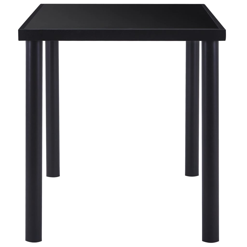 Tavolo da Pranzo Nero 140x70x75 cm in Vetro Temperato | homemem39