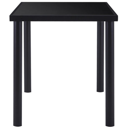 Tavolo da Pranzo Nero 140x70x75 cm in Vetro Temperato | homemem39
