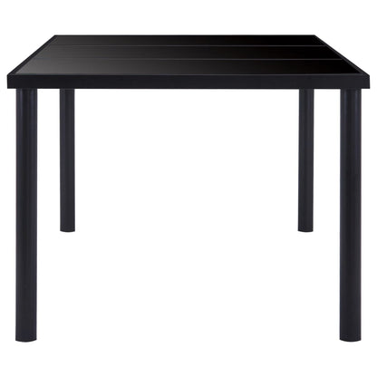 Tavolo da Pranzo Nero 160x80x75 cm in Vetro Temperato | homemem39