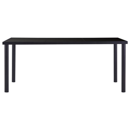 Tavolo da Pranzo Nero 180x90x75 cm in Vetro Temperato | homemem39