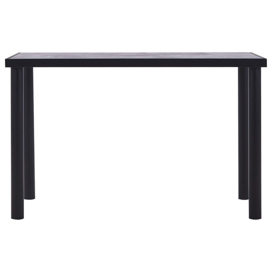 Tavolo da Pranzo Nero e Grigio Cemento 120x60x75 cm in MDF | homemem39