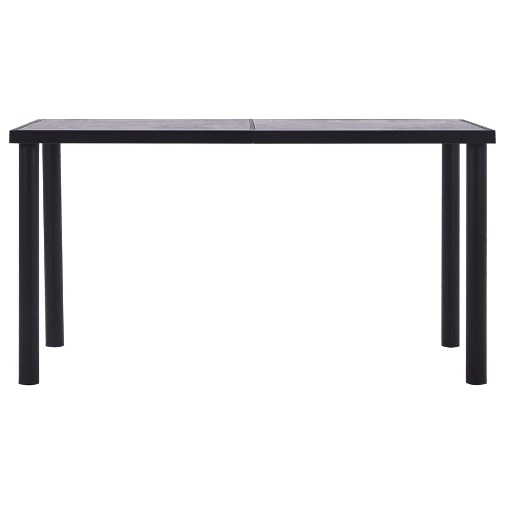 Tavolo da Pranzo Nero e Grigio Cemento 140x70x75 cm in MDF | homemem39